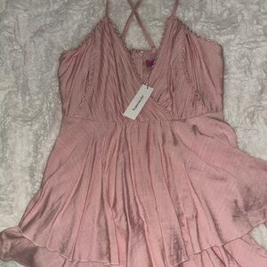 Francesca's Pink romper Dress